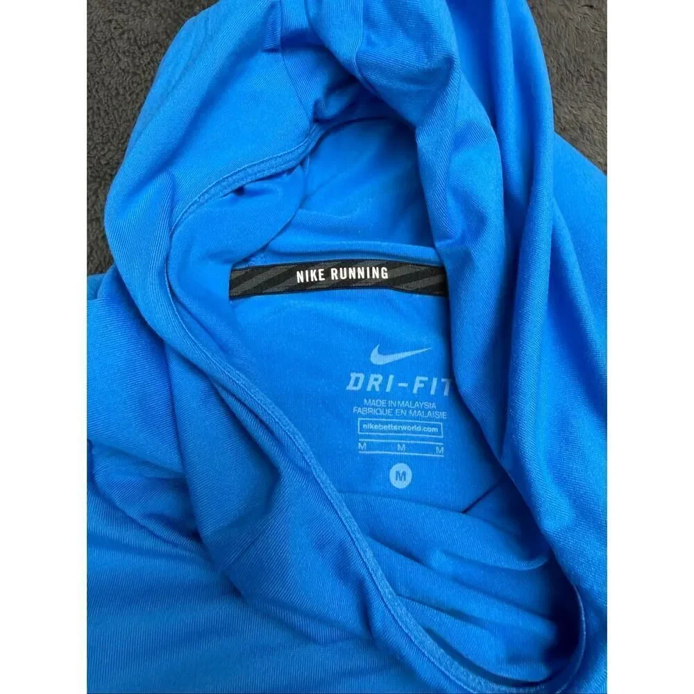 Nike Running Blue Long Sleeve Dri Fit Hoodie, Women’s Medium #nike #activewear